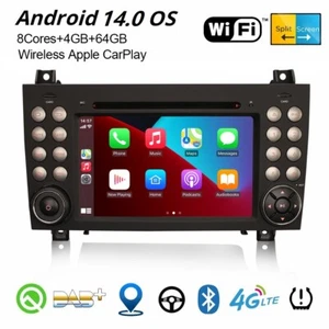 8-Kern Android 14 CarPlay Autoradio 64GB DAB+ Navi Mercedes-BENZ SLK-Klasse R171 - Bild 1 von 23