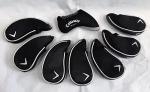 8 Callaway Golf Head Club Covers Black Cloth PW X 5-9 + - Picture 1 of 4