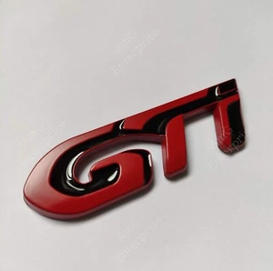 Red Black Metal Rear Tailgate Car Badge for Peugeot 208 GTi 308 207 206 180 THP - Bild 1 von 4