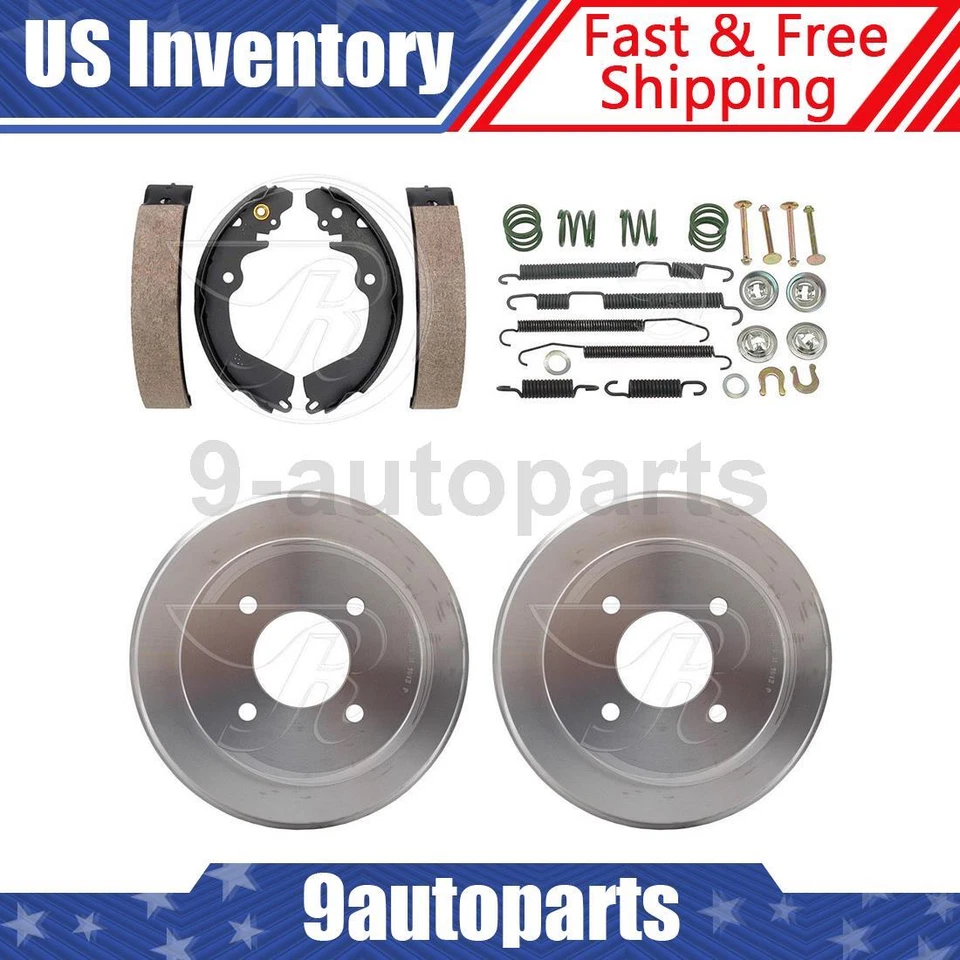 Kit de tambores y zapatas de freno trasero y herrajes para Dodge Colt 1993 1994 Foto 1 de 4