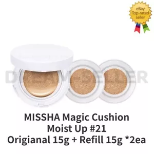 MISSHA Magic Cushion Moist Up #21 SPF50 + PA +++ Origianal 15g + Refill 15g *2ea - Picture 1 of 1