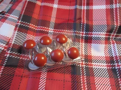 NWT Comfort Bay red/black/white Christmas shower curtain with 12 red hooks - Image 1 of 4