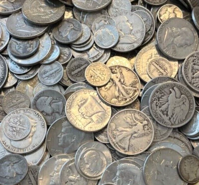 $2 Face 90% Pure Silver USA Coins Pre-1965 Half Dollar Quarter Dime WSHTF Stack - Image 1 of 4