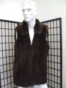 BRAND NEW NATURAL BROWN CANADIAN SABLE FUR VEST JACKET COAT MEN MAN - Picture 1 of 1