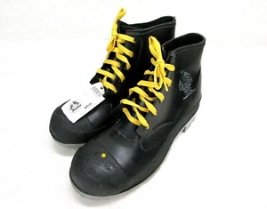 BATA HERREN 6" POLYMISCHUNG GUMMI STAHL SCHAFT ZEHEN STIEFEL SCHWARZ GRÖSSE 9 #86104 - Bild 1 von 5