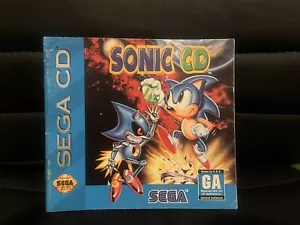 Sonic CD Sega CD - MANUAL ONLY - AUTHENTIC - SHORT MANUAL, VG-SHAPE - Picture 1 of 2