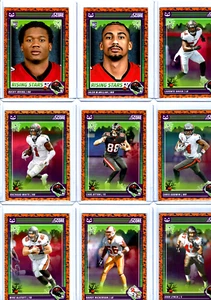 2024 Score A Treat Tampa Bay Buccaneers Team Set 9 Base Cards Pumpkin Border - Picture 1 of 2