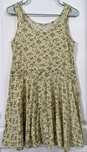 Women's Dress Sleeveless Yellow Floral Drawstring Waist (Pics for Size) - Picture 1 of 22