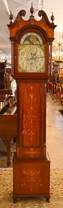 19th Century Winterhalder & Hofmeier Inlaid Mahogany Tall Case Grandfather Clock - Picture 1 of 16