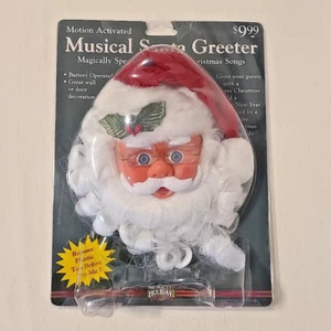 Bewegungsaktivierter Weihnachtsmann musikalischer Greeter Wand Türbehang FUNKTIONIERT (SIEHE VIDEO) - Bild 1 von 14