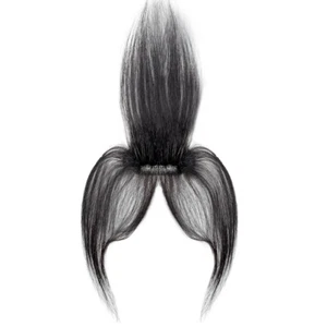 3D Human Hair Topper Toupee French Curtain Part Bangs Clip Hairpiece Wigs Women - Picture 1 of 5