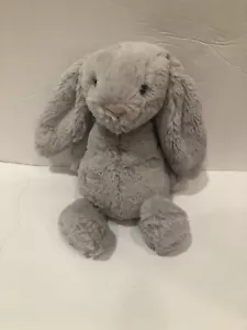 Jellycat London Bunny Rabbit Plush Light Gray 8 1/2” Soft Floppy Ears Jelly Cat - Picture 1 of 12
