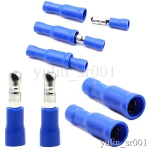 100x Kabelschuhe Rundsteckhülsen + Rundstecker Set Quetschverbinder 1.5 - 2.5mm² - Bild 1 von 4