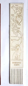Leather BOOKMARK DOMESTIC CATS Manx Silver Tabby Burmese Siamese Tortoiseshell - Foto 1 di 3