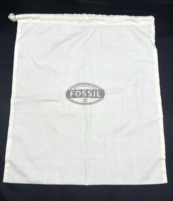 Fossil Dust Bag Cover Storage Protective Drawstring Handbag Purse Belt Ivory - Image 1 of 4
