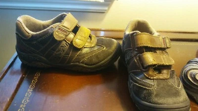 Geox Niños Zapatos US 12 Cuero Genuino Marrón Foto 1 de 2