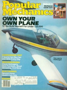 1985 Popular Mechanics Magazine: Polliwagen Plane/Sports Cars/Barbecue Cook Cart - Picture 1 of 1