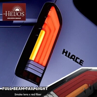 LED Tail Lamps Light Smoke Lens Red Fiber JDM Custom for Toyota Hiace 200 Series Foto 1 de 4