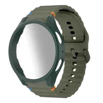 Silicone Band Strap+PC Case Cover for Samsung Galaxy Watch 7/6/5/4/FE 40mm 44mm - Image 1 of 4