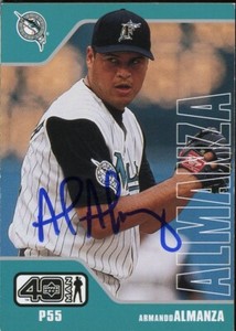 2002 Upper Deck ARMANDO ALMANZA Signed Card autograph AUTO MARLINS BRAVES