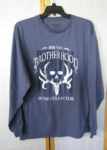 Bone Collector Join the Brotherhood blau Logo Baumwolle Langarm T-Shirt Herren 2XL - Bild 1 von 4