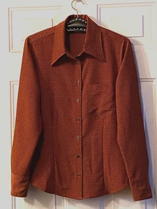 Neu mit Etikett Levi's San Francisco Gr. S Damen Hemd Knopfleiste Langarm braun/lila Netz - Bild 1 von 12