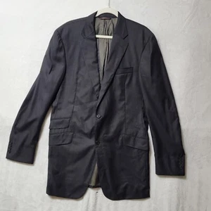 Hickey Freeman Blazer Loro Piana Wool Sport Coat Blazer Two Button Gray 42 Long - Picture 1 of 15
