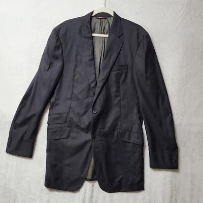 Hickey Freeman Blazer Loro Piana Wool Sport Coat Blazer Two Button Gray 42 Long - Image 1 of 4
