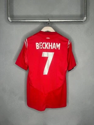 Angleterre • DAVID BECKHAM • EM 2004 • Maillot Extérieur • L - Photo 1/4