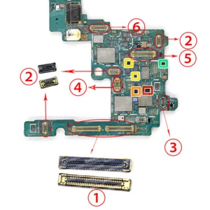 2 x spina LCD FPC USB scheda connettore spina batteria per Samsung Galaxy S23 ultra - Foto 1 di 7