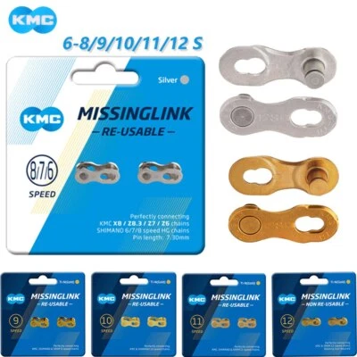KMC Bicycle Missing Link 6/7/8/9/10/11/12 Speed Quick Magic Clasp For Shimano - Image 1 of 4