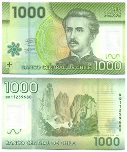 CHILE POLYMER NOTE 1000 PESOS 2021 P 161k UNC - Picture 1 of 1