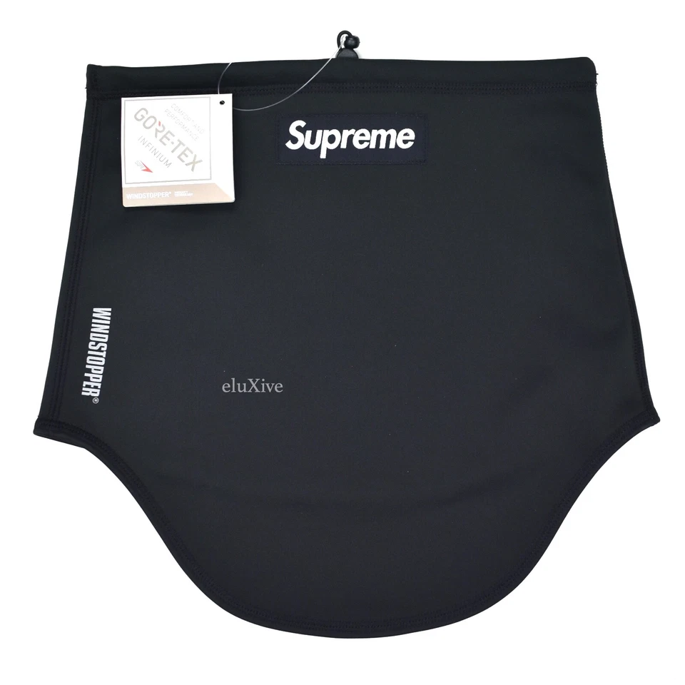 NWT Supreme NY Gore-Tex Box Logo Neck Gaiter Black Men's DS FW22 AUTHENTIC - Image 1 of 4