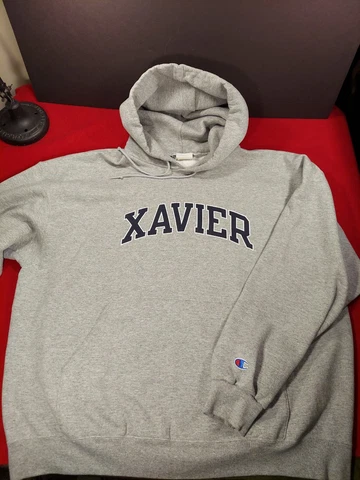 Xavier University Champion Brand Hoodie Men's 2XL Gray Cover