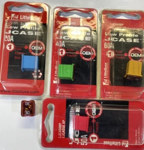 5- Fusible de bajo perfil Littelfuse JCASE, fusibles 20a 30a 40a 50a 60a, LJC - Imagen 1 de 6