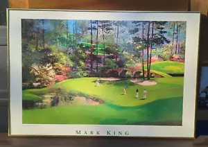 Framed Mark King 1988 Serigraph of the 12th Hole at Augusta ~ Hogan Bridge - Picture 1 of 8