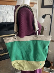 Bolso de Verano Vintage AEO Verde Cierre de Cremallera Lona - Imagen 1 de 11