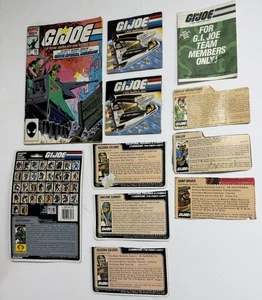 Vintage GI Joe Paper Assorted LOT Comic Book Cards Inserts Pamphlet 11 Items - Picture 1 of 17