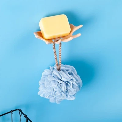 Blau Handform Seifenhalter Wandhalterung Badezimmer Dusche Aufbewahrungslösung - Bild 1 von 4