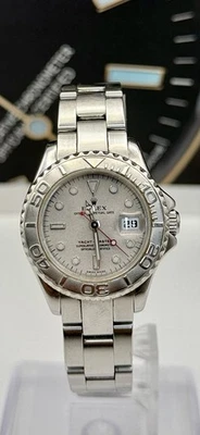 Rolex Lady Yacht-Master 169622 29 mm • Bisel de platino • Esfera de platino texto rojo Foto 1 de 4