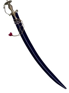 Indo Persian Silver Kofthgiri Worked Damascus Steel Blade Full Sword Talwar - Picture 1 of 10