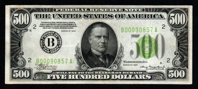 1934 $500 CRISP VF+/XF NEW YORK Federal Reserve Note! - Image 1 of 2