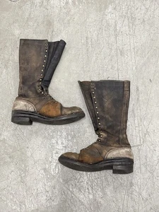 Currin Greene Botas Leñador Vintage Hombre’s 12 D Negro - Imagen 1 de 15