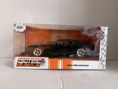 1 24 Scale BIGTIME MUSCLE Black 1965 Ford Mustang Diecast by JADA TOYS - Image 1 of 2