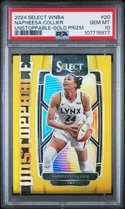 2024 Select WNBA #20 Napheesa Collier Unstoppable Gold Prizm #/10 PSA 10 - Picture 1 of 2