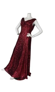 CACHET WOMEN'S REÐ/ BLACK SEQUINS DRESS SIZE 8 - Picture 1 of 10