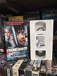 Phone Booth VHS Tape 2003 Colin Farrell Thriller Rare White Tape Late Release - Picture 1 of 9