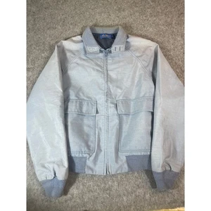 Vintage 90er Pen West Bomberjacke Herren 42 blau Reißverschlusstaschen Outdoor Utility - Bild 1 von 5