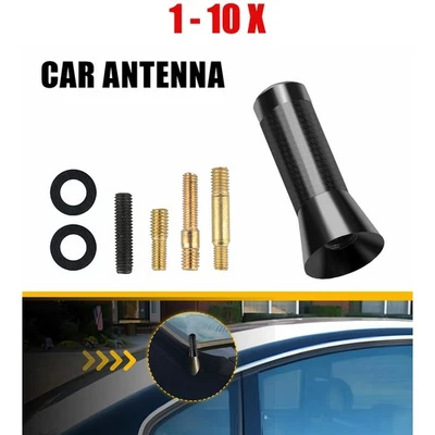 ANTENA AÉREA COCHE RADIO AM/FM CARBONO FIBRA CORTA 1.4" PARA AUDI VW BMW 1-10 PIEZAS Foto 1 de 4