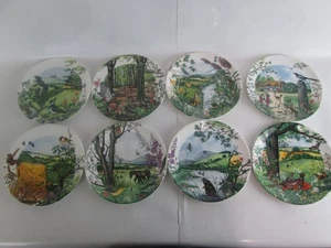 Wedgewood Colin Newman's Complete Plate Set Of 8 Country Panorama Collection - Picture 1 of 15